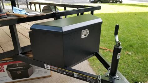 small steel work box for trailer tongue|harbor freight trailer tongue.